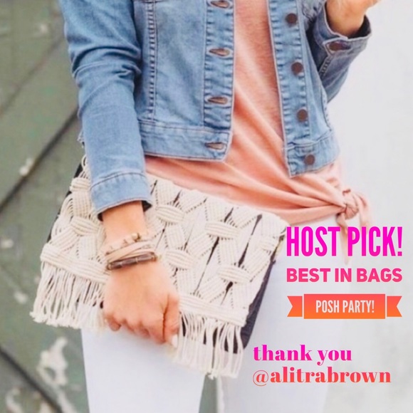 Stella & Dot Handbags - :: Stella & Dot Playa Macrame Clutch